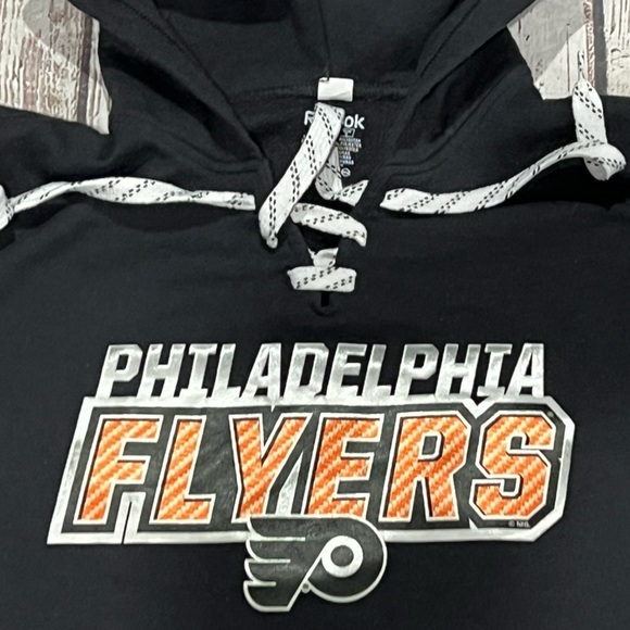 Philadelphia Flyers NHL Hockey Reebok Hoodie Sports Pullover Sweatshirt - Picture 4 of 6